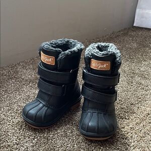 Cat & Jack Black Kids Snow Boots